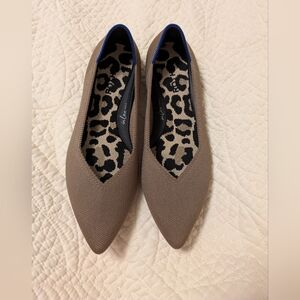Rothy's The Point II in Portabello With Leopard Insoles And Sole